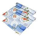 Kuber Industries Polyvinyl Chloride Shelf Liner | Kitchen Cabinet Protector | Drawer Liner Mat | Flower Check Roll | 3 MTR | Pack Of 3 | Blue