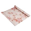 Kuber Industries PVC Shelf Liner | Kitchen Cabinet Protector | Drawer Mat | Red Flower Roll | 3 MTR | Cream