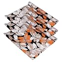 Kuber Industries Shelf Liner | Kitchen Cabinet Shelf Protector | Kitchen Liners for Cabinets and Drawers | Drawer Liner Mat | Leaf-Design Shelf Liner Roll | Cabinet Mat | 5 MTR | Pack of 2 | Brown