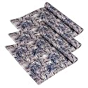 Kuber Industries Shelf Liner | Kitchen Cabinet Shelf Protector | Kitchen Liners for Cabinets and Drawers | Drawer Liner Mat | Leaf-Design Shelf Liner Roll | Cabinet Mat | 3 MTR | Pack of 3 | Blue