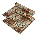 Kuber Industries Shelf Liner | Kitchen Cabinet Shelf Protector | Kitchen Liners for Cabinets and Drawers | Drawer Liner Mat | Stone Design Shelf Liner Roll | Cabinet Mat | 3 MTR | Pack of 2 | Brown