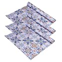 Kuber Industries Shelf Liner | Kitchen Cabinet Shelf Protector | Kitchen Liners for Cabinets and Drawers | Drawer Liner Mat | Flower Star Shelf Liner Roll | Cabinet Mat | 3 MTR | Pack of 3 | Blue
