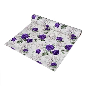 kuber industries multiuses floral print shelf liners for kitchen shelves cupboards wardrobe drawer 5 mtr pink