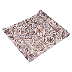 kuber industries floral shelf liner  pvc kitchen cabinet shelf mat  star design wardrobe mat  fridge mat  table placemat  drawer organizer  10 meter  brown