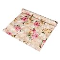 Kuber Industries Shelf Liner | Shelf Mat for Drawer Organizer | Flower Design Wardrobe Mat | 5 Meter | Beige