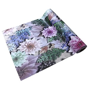 kuber industries kitchen drawercabinet shelf matflower design with pvc materialadjustable size 5 mtr roll cream-kubmart03005 polyvinyl chloride