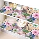 Kuber Industries Shelf Mat | Butterfly Print Shelf Liner | Placemat for Kitchen | Desk Mat | PVC Non-Slip Drawer Sheets| Kitchen Cabinet Shelf Liner | 10 Meter | Cream