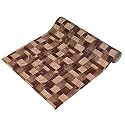 Kuber Industries Shelf Mat | Check Print Desk Mat | Placemat for Kitchen | PVC Non-Slip Drawer Sheets| Kitchen Cabinet Shelf Liner | 5 Meter | Brown