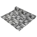 Kuber Industries Shelf Mat | Check Print Desk Mat | Placemat for Kitchen | PVC Non-Slip Drawer Sheets| Kitchen Cabinet Shelf Liner | 5 Meter | Gray