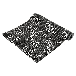 kuber industries shelf mat  lining print desk mat  placemat for kitchen  pvc non-slip drawer sheets kitchen cabinet shelf liner  10 meter  gray