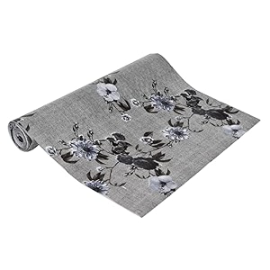 kuber industries shelf mat  lining print desk mat  placemat for kitchen  pvc non-slip drawer sheets kitchen cabinet shelf liner  5 meter  black