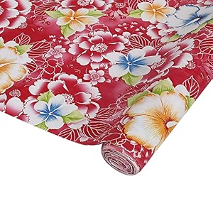 kuber industries shelf mat  flower print desk mat  placemat for kitchen  pvc non-slip drawer sheets kitchen cabinet shelf liner  5 meter  pink