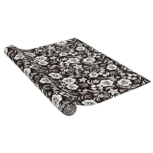 kuber industries shelf mat  multi dot print desk mat  placemat for kitchen  pvc non-slip drawer sheets kitchen cabinet shelf liner  5 meter  brown