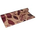 Kuber Industries Shelf Mat | Leaf Print Desk Mat | Placemat for Kitchen | PVC Non-Slip Drawer Sheets| Kitchen Cabinet Shelf Liner | 10 Meter | Maroon