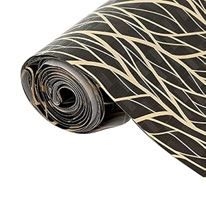 kuber industries shelf mat  zig zag print desk mat  placemat for kitchen  pvc non-slip drawer sheets kitchen cabinet shelf liner  10 meter  wooden