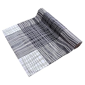kuber industries shelf mat  lining print desk mat  placemat for kitchen  pvc non-slip drawer sheets kitchen cabinet shelf liner  5 meter  black