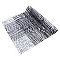 Kuber Industries Shelf Mat | Lining Print Desk Mat | Placemat for Kitchen | PVC Non-Slip Drawer Sheets| Kitchen Cabinet Shelf Liner | 5 Meter | Black