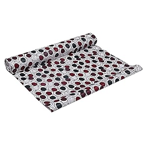 kuber industries shelf mat  multi dot print desk mat  placemat for kitchen  pvc non-slip drawer sheets kitchen cabinet shelf liner  5 meter  brown