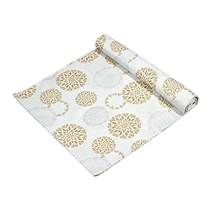 kuber industries shelf mat  rangoli print shelf liner  placemat for kitchen  desk mat  pvc non-slip drawer sheets kitchen cabinet shelf liner  10 meter  white
