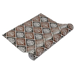 kuber industries shelf mat  check print desk mat  placemat for kitchen  pvc non-slip drawer sheets kitchen cabinet shelf liner  10 meter  blue