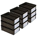Kuber Industries Shirt Cover | Shirt Storage Organizer | Clothing Organizer | Foldable Shirt Cover | Wardrobe Organizer with Transparent Window | Golden-Dot Shirt Bag | Pack of 4 | Black