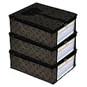 Kuber Industries shirt cover bag for storage Garment Foldable Shirt Cover Storage Organizer T-shirt Trousers Jeans Clothes Organizer (Black)