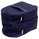 Kuber Industries Parachute Shoe Bag for Travel with 3 Layers | Foldable Travelling Shoe Bag/Pouch/Cover for Storage Sneakers and Sandals | Blue