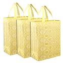 Kuber Industries Cream Unisex-Adults Tote Bag | Shopping Handbag | Grocery Handbag | Pack of 3 | Size: 42 cm x 26 cm x 13 cm