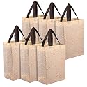 Kuber Industries Cream Unisex-Adults Tote Bag | Shopping Handbag | Grocery Handbag | Pack of 3 | Size: 42 cm x 26 cm x 13 cm