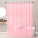 Kuber Industries Peva Polyvinyl Chloride Shower Curtain with Hooks HS_38_KUBMART21462, 84x54 Inches (Cream)