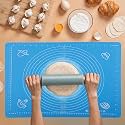 Kuber Industries Silicone Mat for Chapati | Reusable Roti Mat for Kitchen | Non-Stick Silicone Sheet for Chapati | Ideal for Rolling Dough, Kneading & Baking | HW-9-RD | Spiral - Red