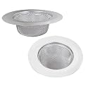 Kuber Industries Sink Strainer - Kitchen and Bathroom Drain Catcher, Mesh Deep Filter, Square Moti Jali, 115 mm, Silver