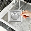 Kuber Industries Sink Strainer - Kitchen and Bathroom Drain Catcher, Mesh Deep Filter, Square Moti Jali, 115 mm, Silver