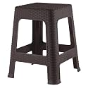 Kuber Industries Brown Plastic Non-Slip Lightweight Sitting Stool for Indoor or Outdoor, Office &amp; Home, Garden L X H is 4.5 X 7 inches