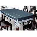 Kuber Industries Small Check Print Table Cloth 6 Seater|Waterproof Dining Table Cover 6 Seater|Table Protector for Indoor &amp; Outdoor 90x60 (Grey)