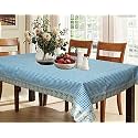 Kuber Industries Small Check Print Table Cloth 6 Seater|Waterproof Dining Table Cover 6 Seater|Table Protector for Indoor &amp; Outdoor 90x60 (Blue)