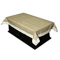 Kuber Industries Small Checks Print Table Cloth 4 Seater|Waterproof Center Table Cover|Table Protector for Indoor &amp; Outdoor 60x40 (Brown)