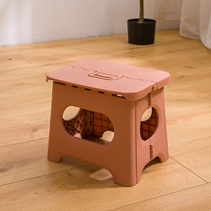 kuber industries small folding stool for sitting - plastic foldable amp portable step stool for kids - pink
