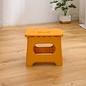 Kuber Industries Small Folding Stool For Sitting - Plastic Foldable &amp; Portable Step Stool For Kids - Orange, 17.6 Cm, 21 Cm