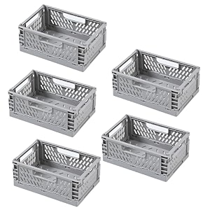 kuber industries small refrigerator storage crisperfridge container without lid-pack of 5 grey