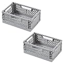 Kuber Industries Small Refrigerator Storage Crisper/Fridge Container without Lid-Pack of 2 (Grey)