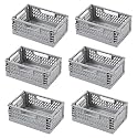 Kuber Industries Small Refrigerator Storage Crisper/Fridge Container without Lid (Grey)
