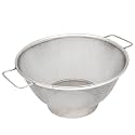 Kuber Industries Small Stainless Steel Colander/Strainer for Pasta, Noodles, Grains, Vegetables and Fruits with Handle (Silver)