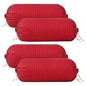Kuber Industries Solid Bolster Cover with Drawstring|Round Bedside Long Pillow Cover|Dewan Pillow Cover Set 16 x 32 |Bolster Cover Set of 4 (Red)