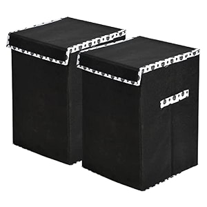 kuber industries non-woven round laundry basket for clothesmetalic print foldable toy storage organizerreinforced handle with sturdy base 45 ltrpack of 2 beige