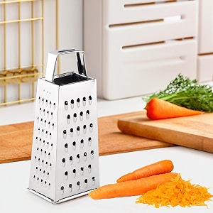 kuber industries stainless steel 5 in 1 vegetable grater and slicer for kitchen  sabji cutter potato chips slicer amp cheese grater  kitchen gadgets for kadukash amp ginger garlic grater  silver