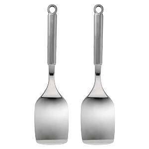 kuber industries stainless steel turnersspatulascooking turnerfor dosa roti omlette parathas pavbhaji-pack of 2 silver standard 49km0123