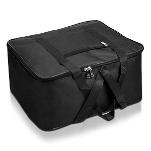 kuber industries storage bag  clothes storage bag  non-woven underbed storage bag with zipper  wardrobe organizer with handle  travel jumbo underbed bag  black