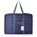 Kuber Industries Small Storage Bag with Handle &amp; Zipper Closure | Parachute Underbed/Wardrobe Clothes Storage Organizer |Blue