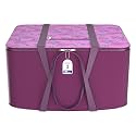 Kuber Industries Storage Attachi With Handle - Clothes Underbed Organizer, Zipper Closure, Wardrobe Travel Bag, Flower Check Pattern, Large, Purple